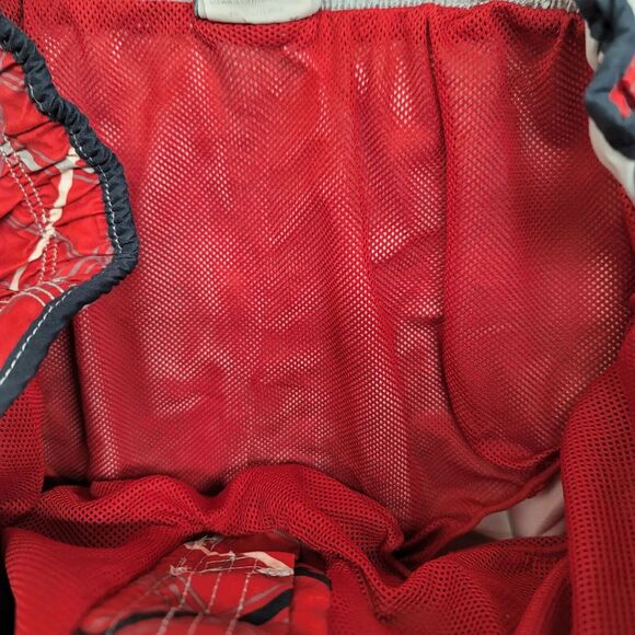 Speedo Shorts‎ Mens Large Red Lined Cargo Swim Outdoors Casual Logo Pockets - Picture 6 of 13